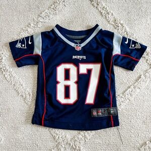 NFL Patriots Navy Youth Jersey Top  #87 Gronkowski